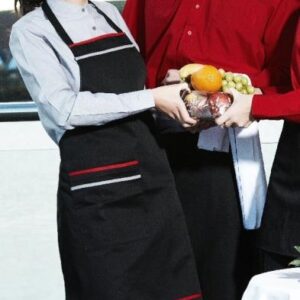 Bib apron with 2 colour stripe - pick from 10 stripe colours with or without pocket&nbsp;