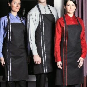Bib apron with vertical stripe - pick from 10 stripe colours with or without pocket&nbsp;