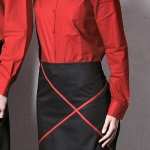 Short apron with Diagonal stripes