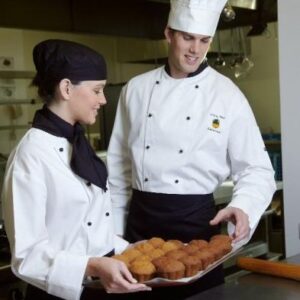 Contrast Collar Chef jacket