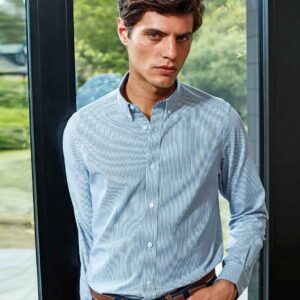 Men's Striped Long Sleeve Oxford Shirt