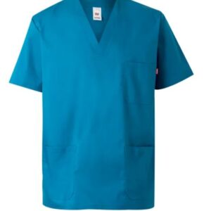 Unisex COMFY STRETCH Scrub Top Dark Turquoise