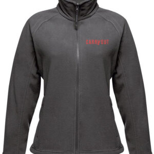 Carry Out Ladies Grey Fleece with logo